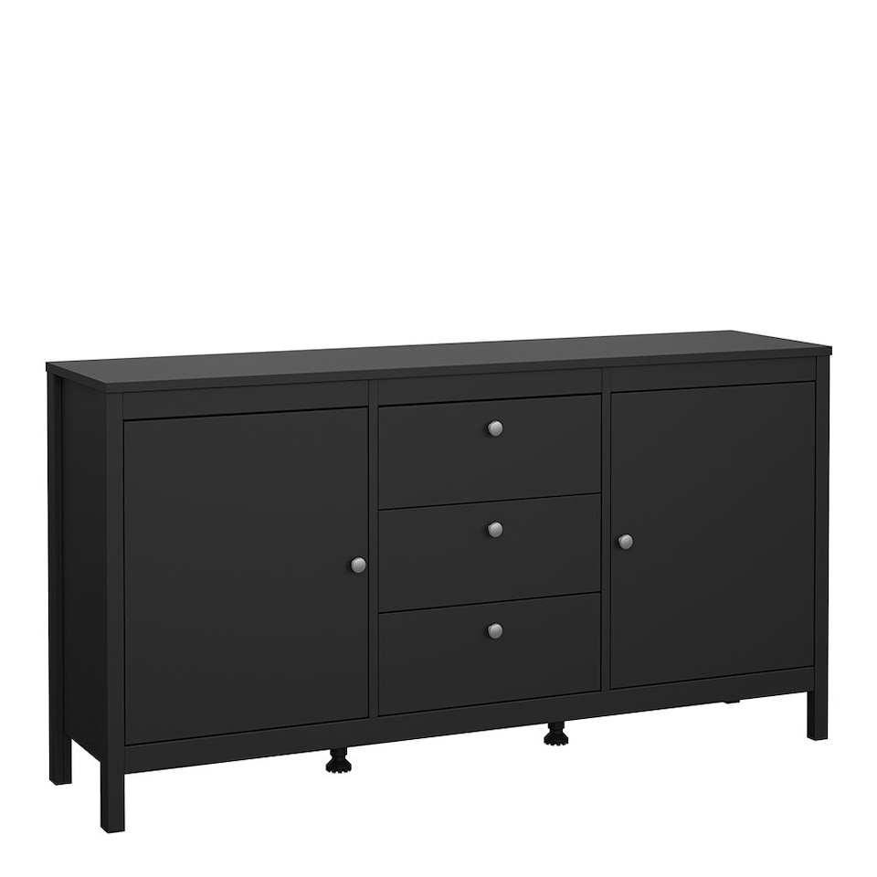 image 1 of Madrid Sideboard 2 Doors 3 Drawers in Matt Black