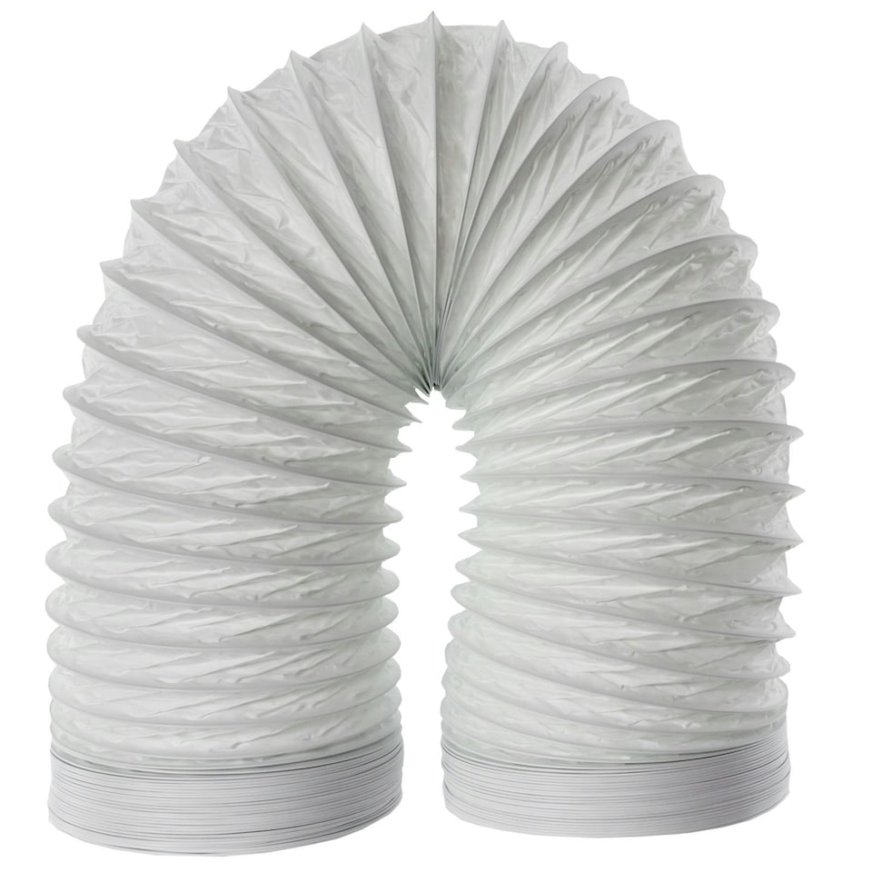 image 1 of SPARES2GO Universal Vent Hose for Air Conditioner Conditioning 3m 5" Extension Pipe White