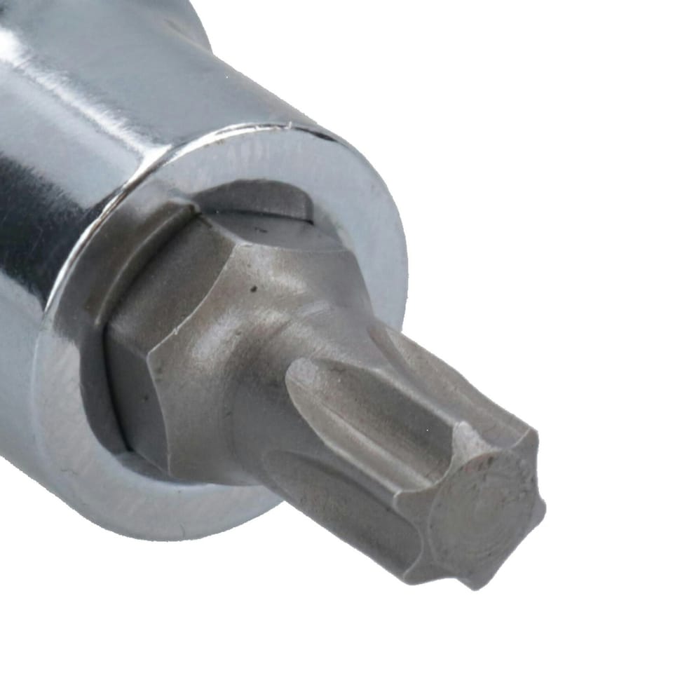 image 1 of T45 Torx / Star Male Bit Sockets 1/2" Drive 3pc 55mm Chrome Vanadium CRV