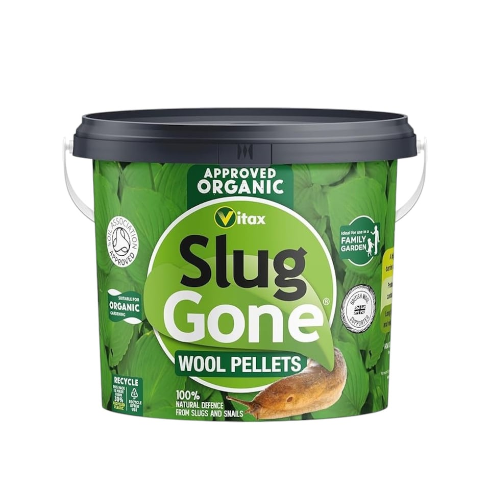 image 1 of Vitax Slug Gone 5L Natural Wool Pellets for Organic Gardens Protect Plants from Slugs & Snails Improves Soil & Plant Health | Brown