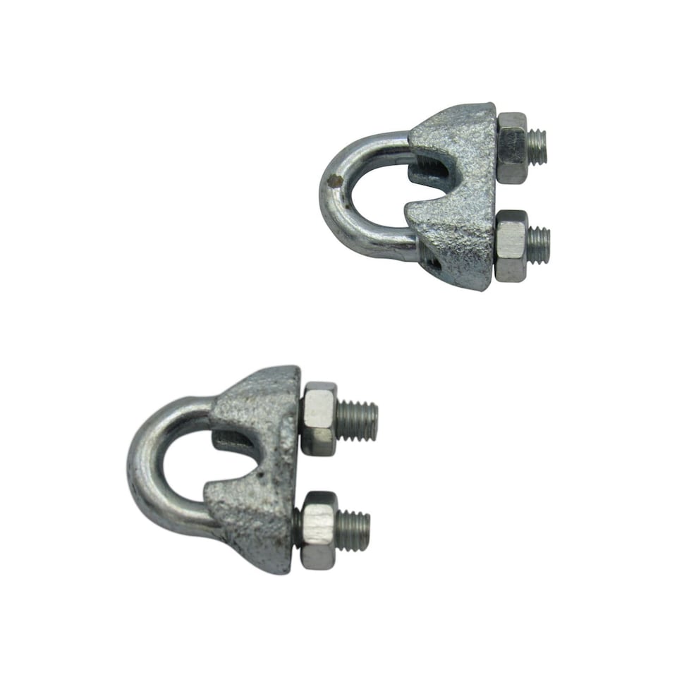 50MM Wire Rope Grips X2 - DIN741 Commercial  Bulldog Clip