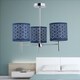 image 3 of Brea - Chrome 3 Light Fitting with Navy Blue Cut Out Shades | Chrome | Blue | 1