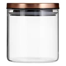 Interiors by Premier Practical Design Rose Gold Lid 550ml Storage Jar, Elegant House Spice Jars, Durable Organizer For Kitchen