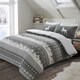 image 1 of Velosso Nordic Teddy Fluffy and Warm Fleece Duvet Cover Set Grey | Grey | Single