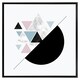 image 2 of Triangles & semi circle pattern (Picture Frame) White | XL