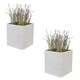 image 3 of 2 x Amalfi Square Multipurpose Home Garden Patio Stone Effect Flower Planters N/A