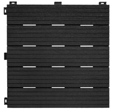 Cosmo Garden Patio Cosmopolitan Decking Tiles - Dark Grey | Grey | Dark Grey | Pack of 40
