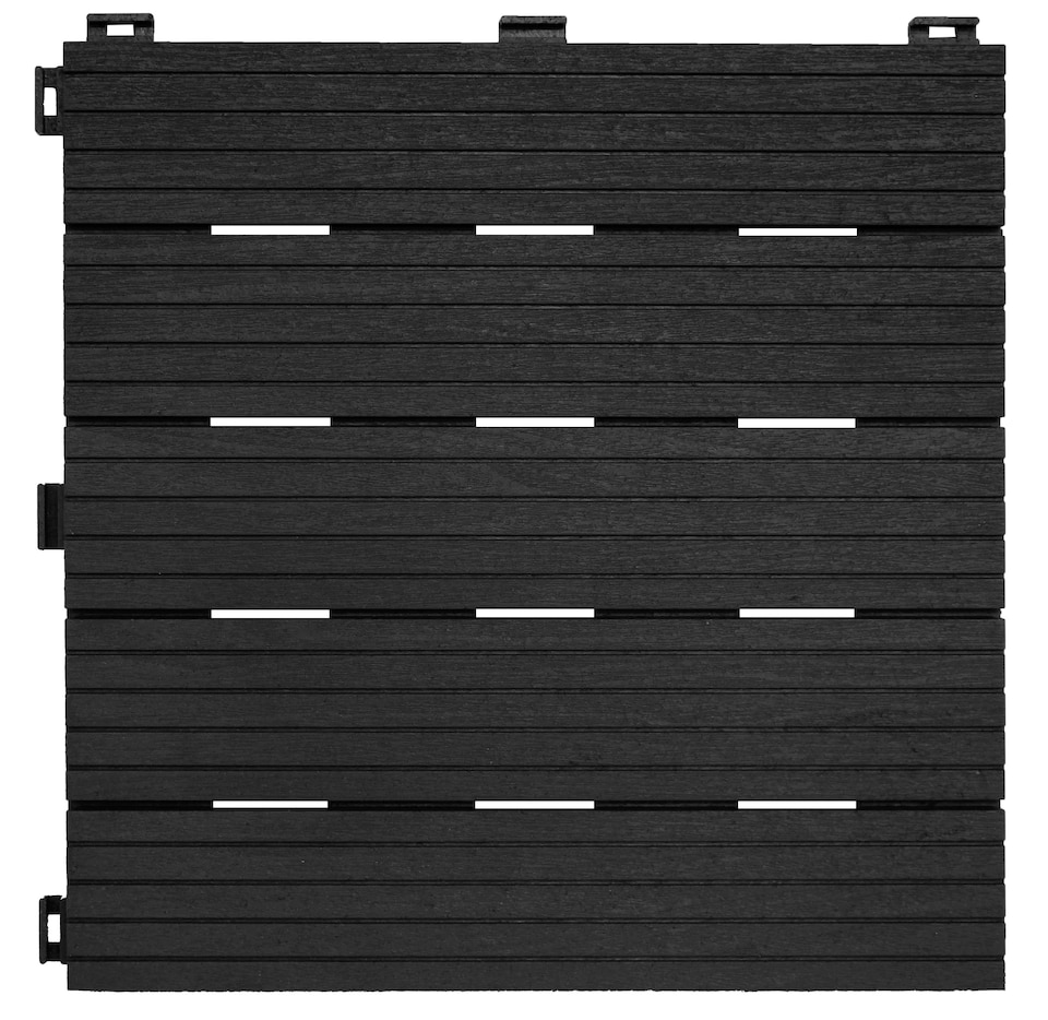 image 1 of Cosmo Garden Patio Cosmopolitan Decking Tiles - Dark Grey | Grey | Dark Grey | Pack of 40