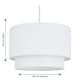 image 4 of White 2 Tier Ceiling Light Shade | White | Medium | 1