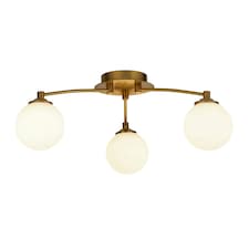 OPAL AND BRASS 3LT CEILING
