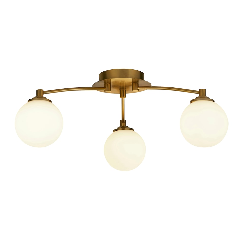 image 1 of OPAL AND BRASS 3LT CEILING