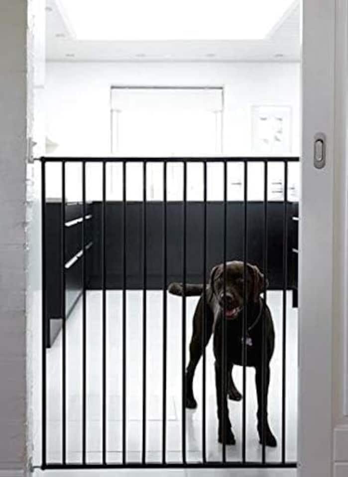 image 1 of Bettacare Extra Tall Screw Fitted Pet Safety Gate, 62.5cm - 106.8cm, Black, 103.5cm in Height, Dog Stair Gate, Safety Barrier for Puppy
