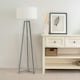 image 1 of ValueLights Lottie Grey Wooden Free Standing Tripod Floor Lamp Base