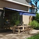 image 2 of Outsunny 2.5x2m Electric Awning w/ LED Light & Remote, Blue Blue