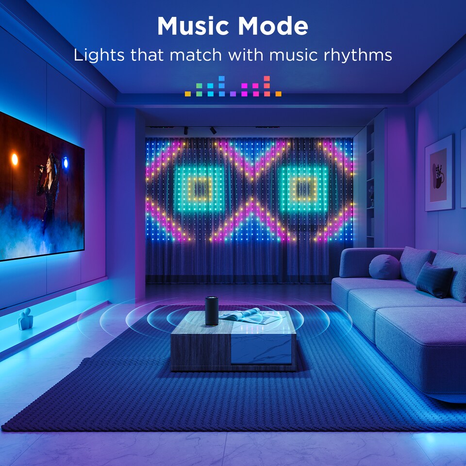 image 1 of Govee WIFI & Bluetooth Curtain Light(Netflix Co-branding version)