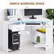 image 5 of HOMCOM L-Shaped Corner Computer Desk with 2 Shelves Worktop White