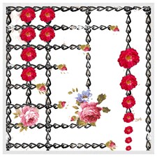 Roses & chains (Picture Frame) White | XL