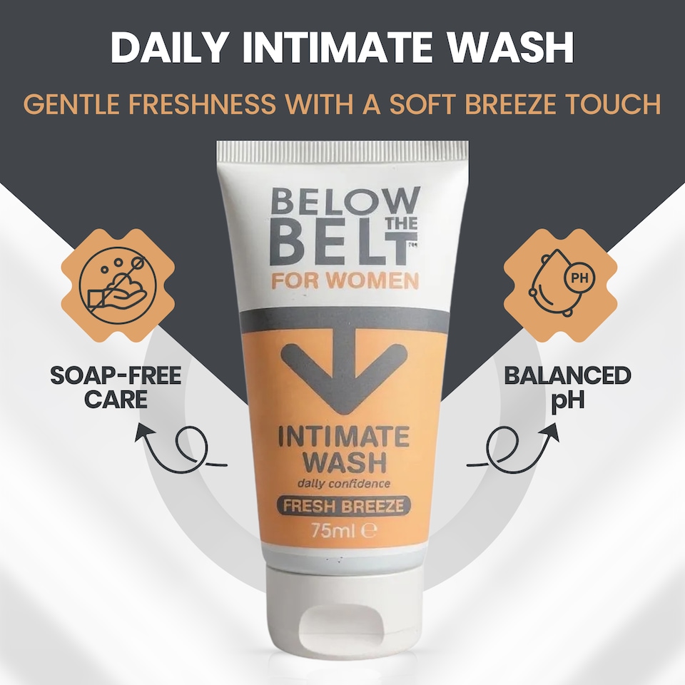 image 1 of Below The Belt Female Intimate Wash, Fresh Breeze Scent 75ml TRIO