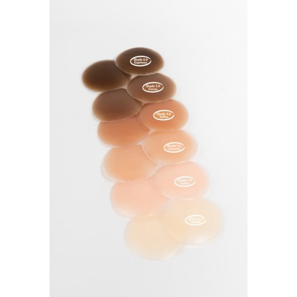 image 1 of Brushworks Reusable Silicone Nipple Covers Shade 4.0 Toffee | Brown | Toffee