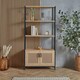 image 2 of Spinningfield Natural Light Wood Effect Rattan Bookstand Brown