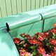 image 8 of Outsunny Tunnel Greenhouse Steel Frame for Garden w/ Zipper Doors, Green