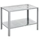 image 1 of Outsunny 2-Tier Plant Stand Storage Organizer Steel Display Shelf for Patio
