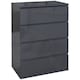 image 1 of HOMCOM High Gloss Chest of Drawers, Modern 4 Drawer Dresser with Soft Closing Mechanism for Bedroom, Grey