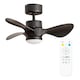 image 4 of ValueLights 24 Inch Integrated LED Ceiling Fan with Remote Control, 3 Blades, Timer and 6 Speed Functions - Black