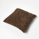 image 5 of Homescapes Sofia Pleated Brown Velvet Cushion - 45 x 45 cm Brown