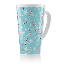 Candy Canes And Snowflakes Dining Latte Mug