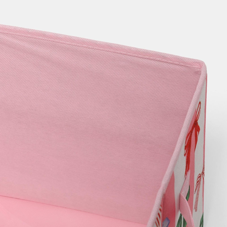 image 1 of OHS 2 x Bows Storage Box Folding Cube Shoe Toy Organiser
