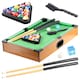 image 1 of The Magic Toy Shop Mini Pool Table Set Indoor Portable Billiard Game for Kids Family Fun