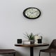 image 2 of Interiors By Premier Black Lined Rim Wall Clock, Antique Style Silent Wall Clock, Classic Clock With Retro Minute And Hour Hands