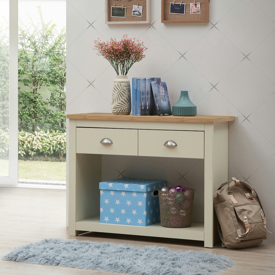 image 1 of 2 Drawer Console Table