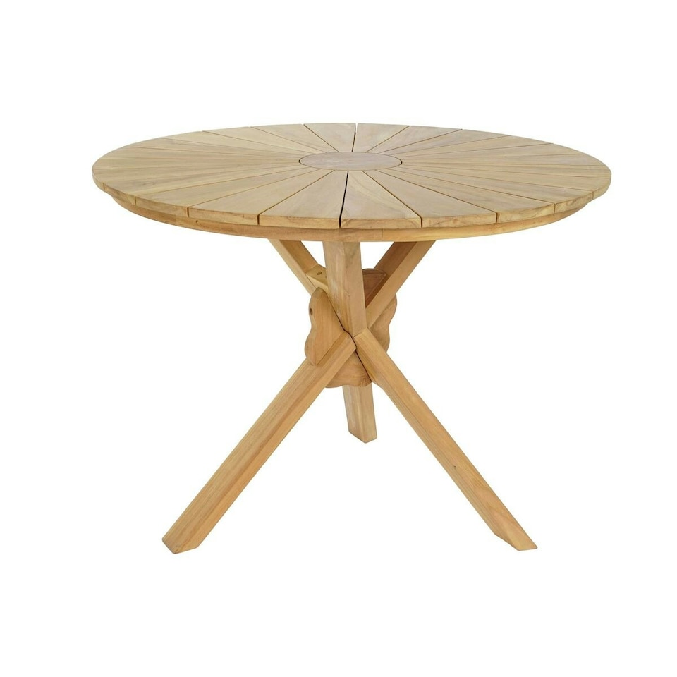 image 1 of Table set with 4 chairs DKD Home Decor 100 x 100 x 75 cm Brown