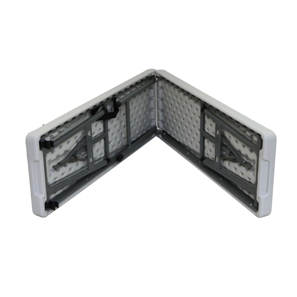 image 1 of 6ft 1.8m Folding Heavy Duty Outdoor 4 Person Trestle Bench Chair | White