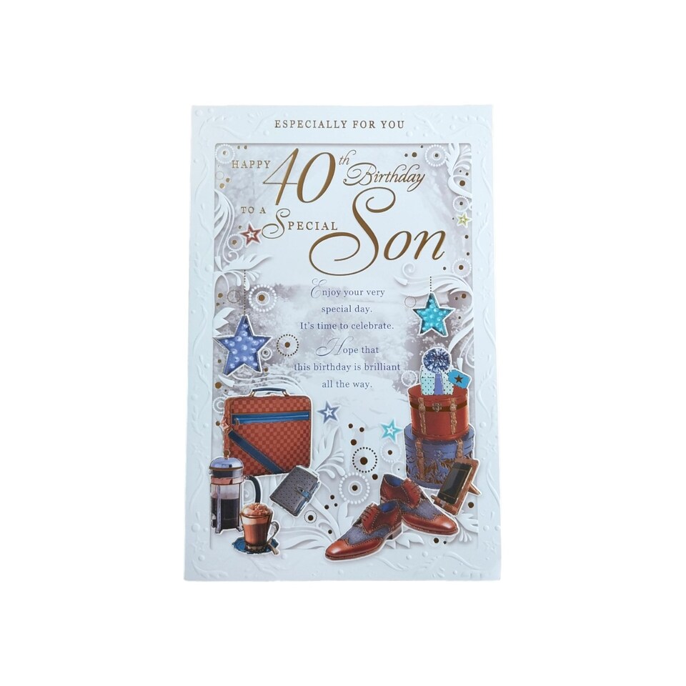 image 1 of 40th Birthday to Special Son Opacity Card