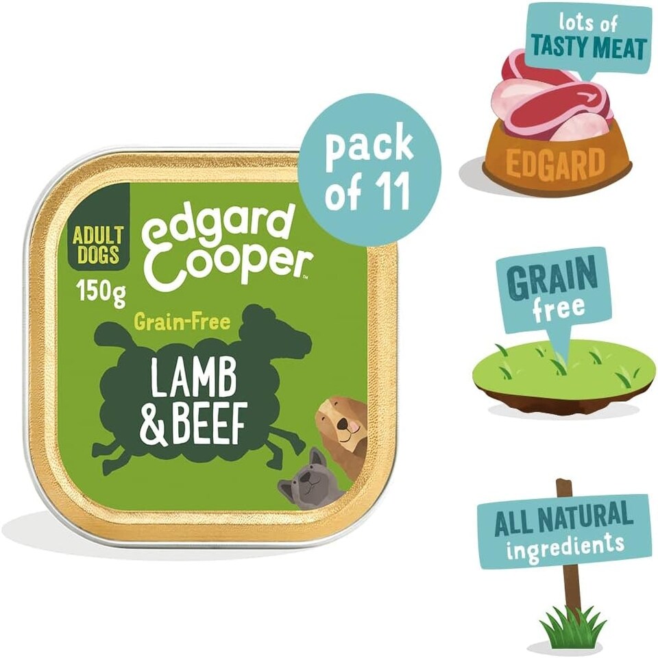 image 1 of Edgard & Cooper Lamb and Beef Wet Food with Carrot and Apple for Adult Dogs