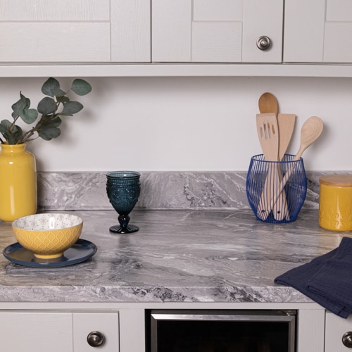 Sticky Back Plastic Paladina Greige Marble Effect Kitchen Self-adhesive Vinyl Wrap for Cupboards, Doors and Worktops 67.5cm x 1m - d-c-fix
