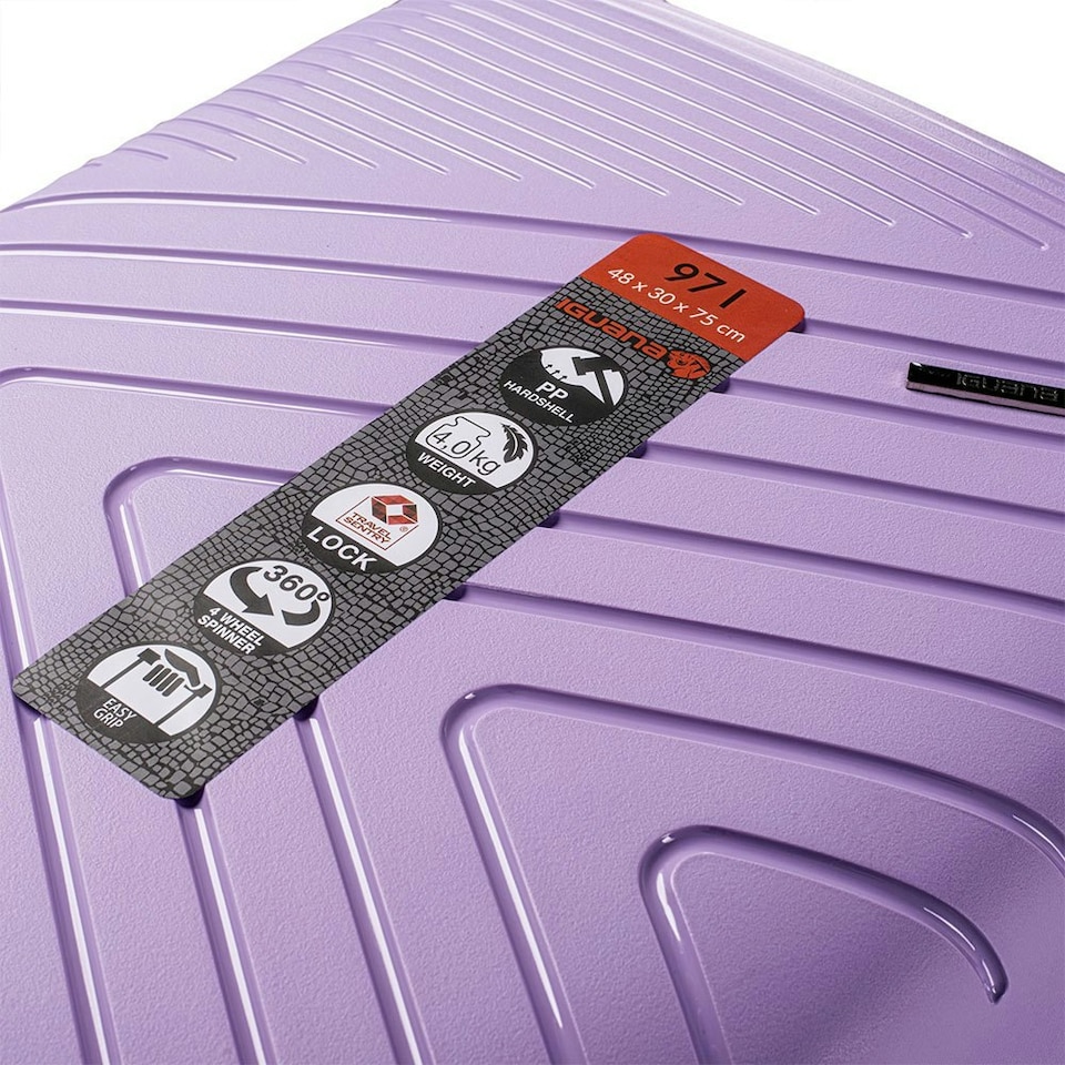 image 1 of Iguana Cantabria II 97L Hardshell 4 Wheeled Suitcase - Lavender - One Size