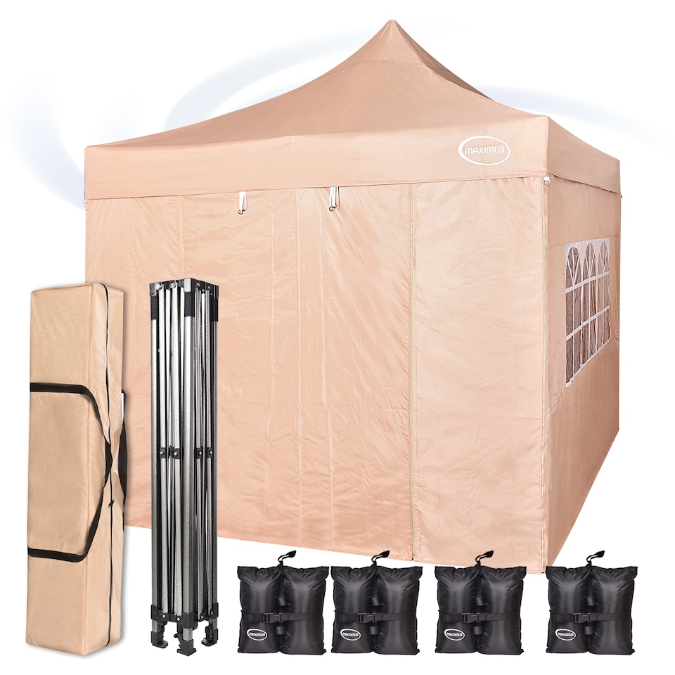 image 1 of Maximus 3x3m Heavy Duty Pop up Gazebo Marquee Outdoor Patio Canopy Tent With Sides