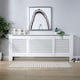 image 4 of Extending Radiator Cover Adjustable Wooden MDF Slatted Grill | White