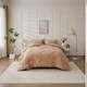 image 1 of 10.5 Tog Supersoft Microfibre Duvet with Pillowcases – Coverless or Use with Duvet Cover | Cream | Dark Natural | Double