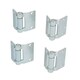 image 1 of Pressed Steel Hinge Heavy Duty 65x73mm Industrial Door Hatch Locker 4PK Silver