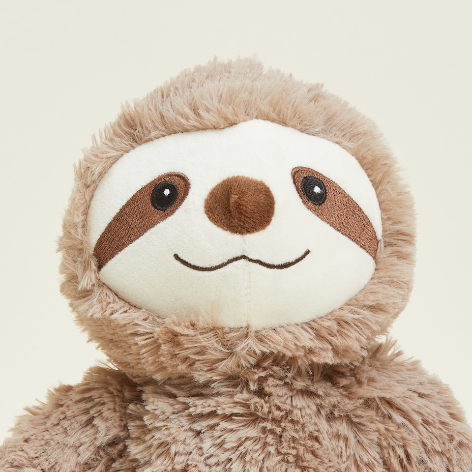 image 1 of Warmies Plush Brown Sloth LARGE