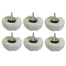 Dome Domed Final Finishing Polishing Mop 110mm Wide Soft Grade Cotton 6pk