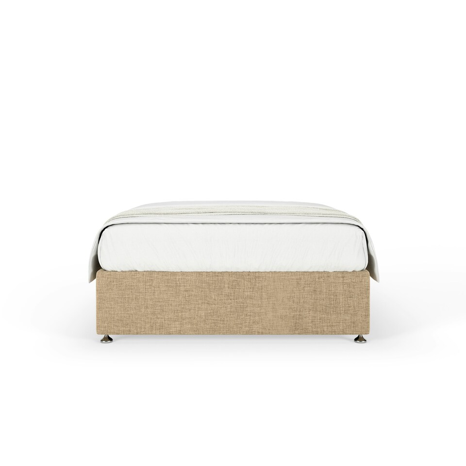image 1 of Signature Platinum 2000 Pocket Sprung Cream Linen Divan Set Single