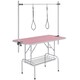 image 1 of Yaheetech 113.5 cm Wide Pet Grooming Table with Adjustable Height Pink