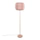 image 3 of ValueLights Bett Pink Floor Lamp with Pink Origami Drum Shade