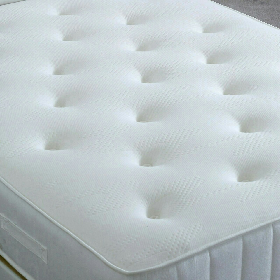 image 1 of Dawson White Wooden Ottoman Bed And Quartz 1000 Pocket Sprung Mattress Double N/A